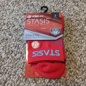 Voxx Life Stasis Athletic Mini-Crew Socks - Red‎ Unisex